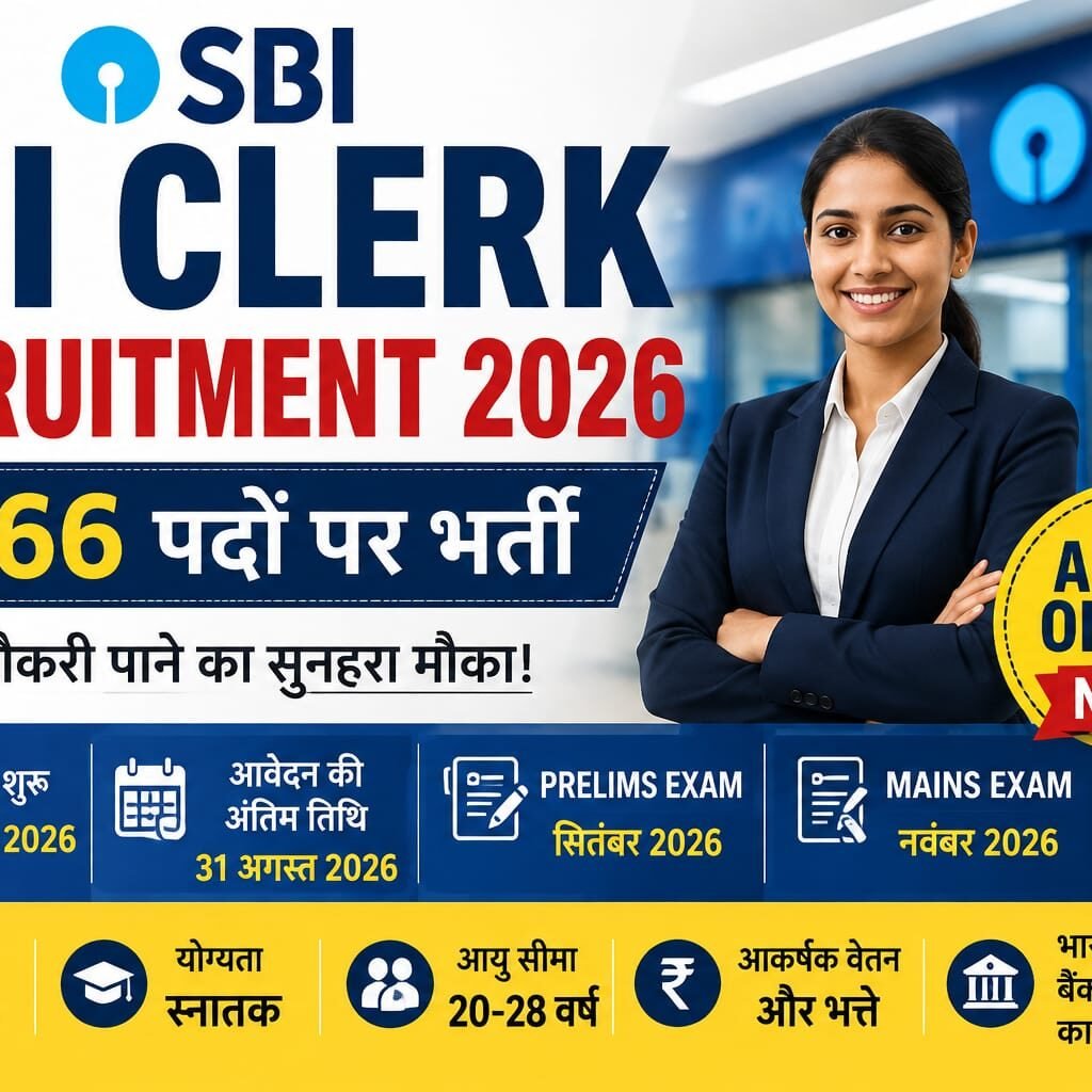SBI Clerk Recruitment 2026 9766 पद