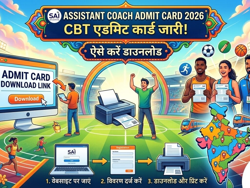 SAI Assistant Coach Admit Card 2026 CBT