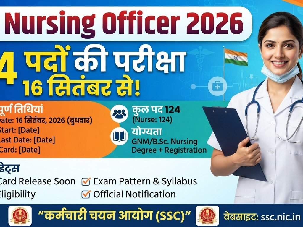 SSC Nursing Officer 2026