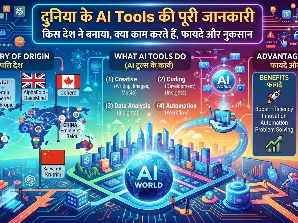 दुनिया के प्रमुख AI Tools और AI Technology