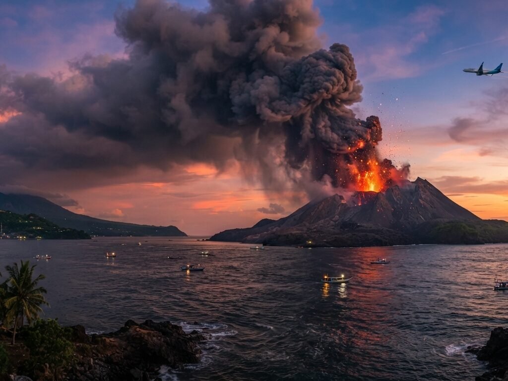 इंडोनेशिया में Anak Krakatau ज्वालामुखी विस्फोट 2026