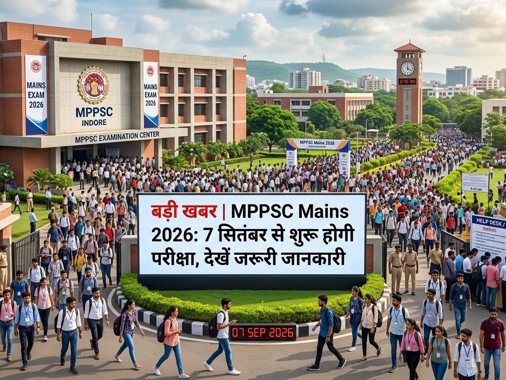 MPPSC Mains 2026 परीक्षा 7 सितंबर से शुरू