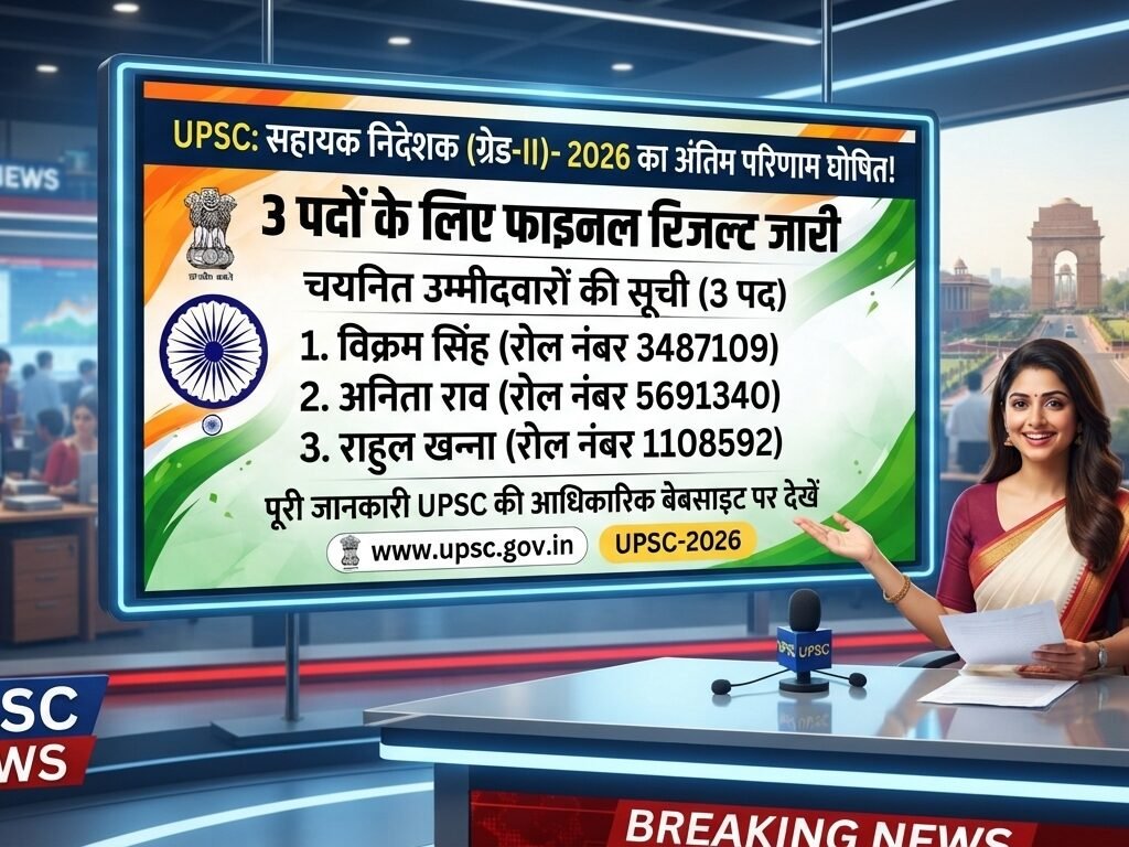 UPSC Assistant Director Grade-II Final Result 2026