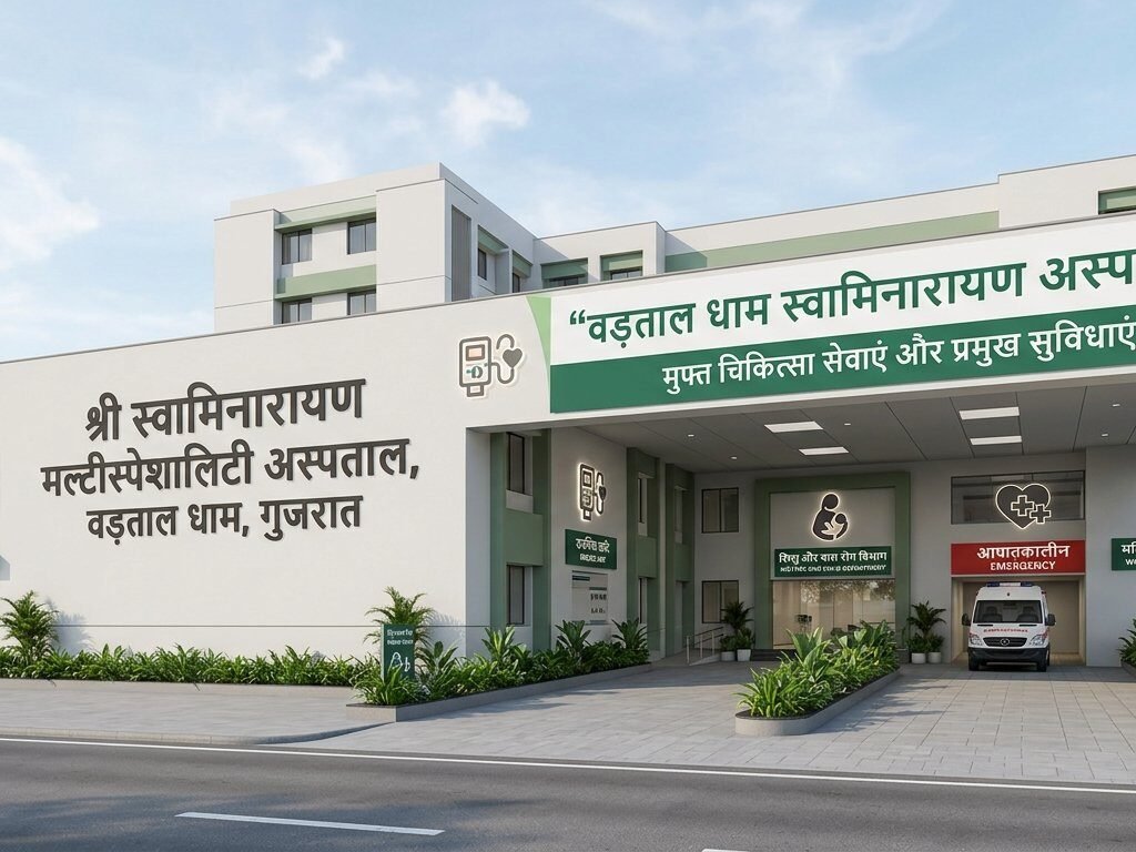 Vadtal Dham Swaminarayan Multispeciality Hospital free treatment facilities