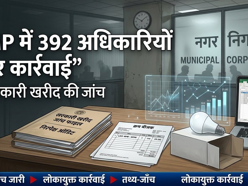 मध्य प्रदेश में सरकारी खरीद की कथित अनियमितताओं और अधिकारियों पर कार्रवाई से संबंधित प्रतीकात्मक चित्र